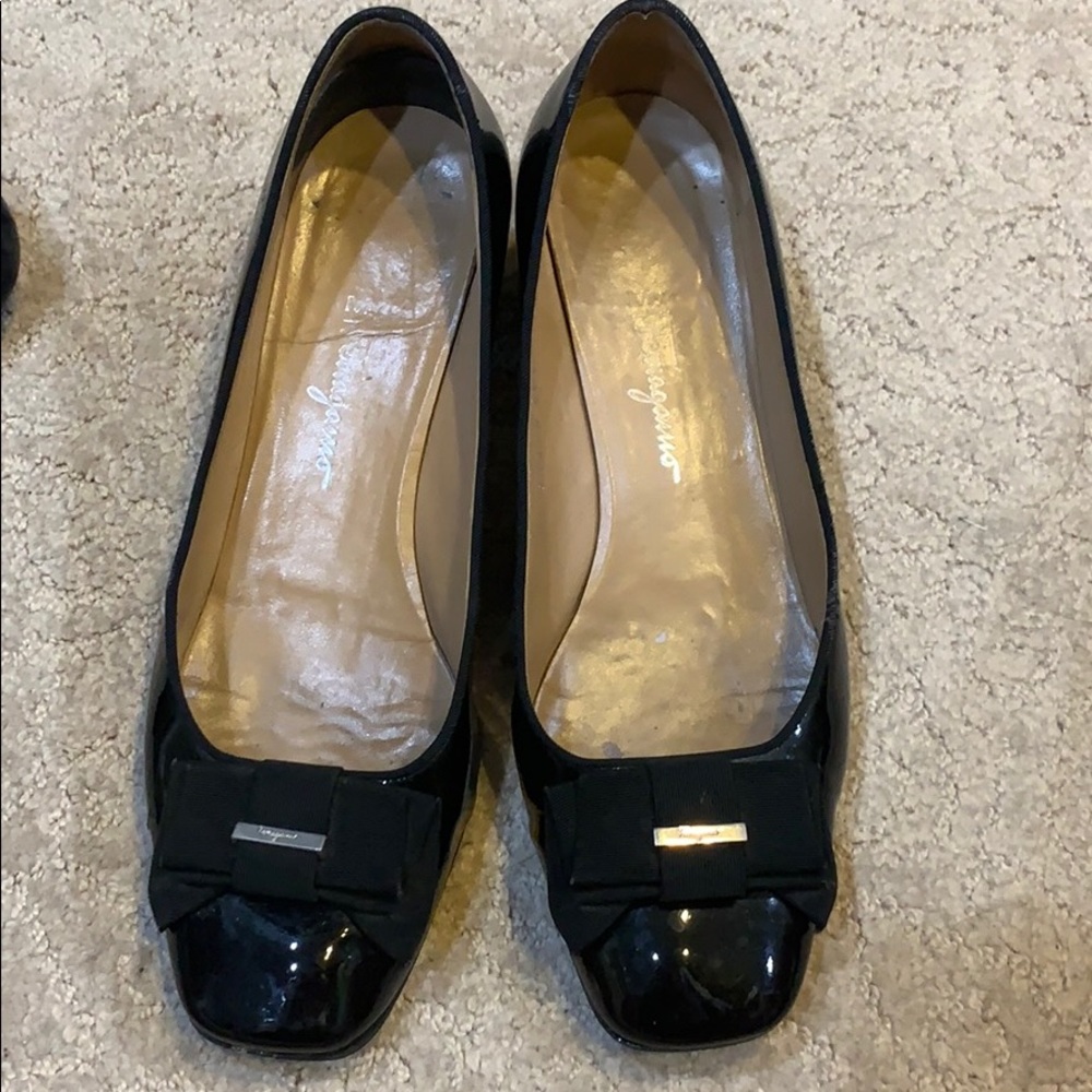 Ferragamo black parten shoes